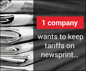 Newsprint tariffs petition