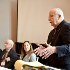 lft to rt: Elizabeth Ritvo, Link McKie, Karen Bordeleau, Mike Donoghue, speaking.