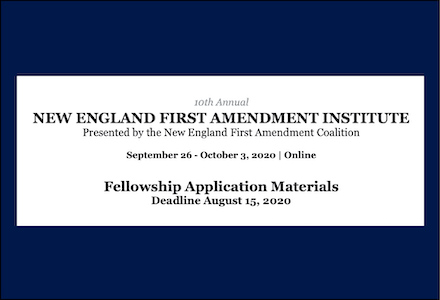Applications for New England First Amendment Institute Now Available ...