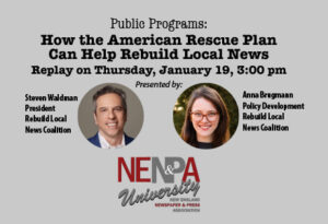 NENPA U: How the American Rescue Plan Can Help Rebuild Local News