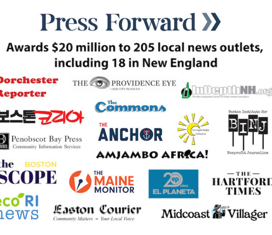 Press Forward awards $20 million to 205 local news outlets – including 18 in New England