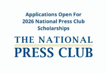 Applications open for 2026 National Press Club scholarships