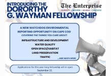 The Enterprise Launches The Dorothy G. Wayman Fellowship, A Watchdog Environmental Reporting Fellowship on Cape Cod